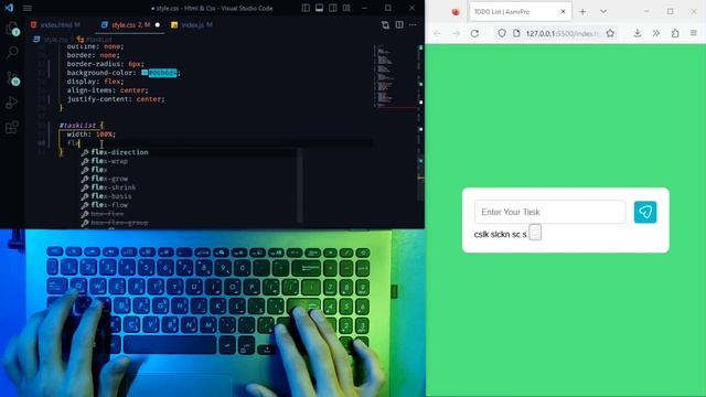 ASMR Programming - Coding a Todo List App with Javascript - No Talking