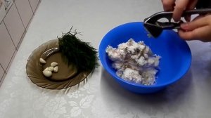Сало с чесноком и укропом | Бутербродная закуска