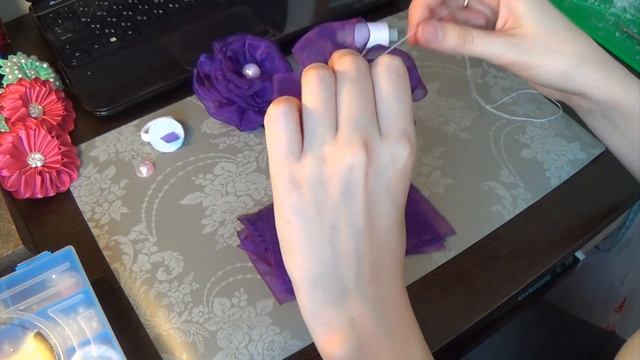 МАСТЕР КЛАСС КАНЗАШИ. Бантики из органзы.Резинки для волос. Екатерина Пухальская смотреть онлайн