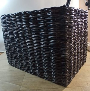 МК. Вязаная коробка из бумажной лозы. #219