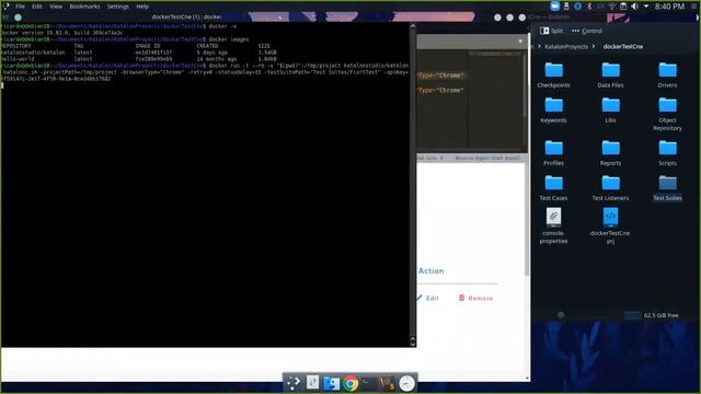 Ejecucion de pruebas de Katalon en contenedor Docker (Debian 10)
