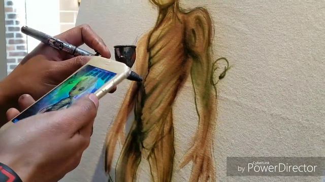 Guardians of the galaxy 2- How to airbrush groot смотреть онлайн