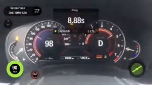 Динамика разгона BMW 530 (G30) на Stage 1. Разгон 0-100 км/ч
