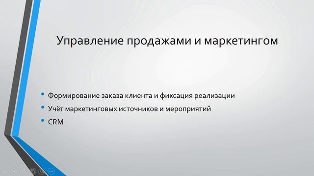 Курс по 1С ERP Лекция девятая. Методологические требования к блоку управления продажами смотреть онлайн
