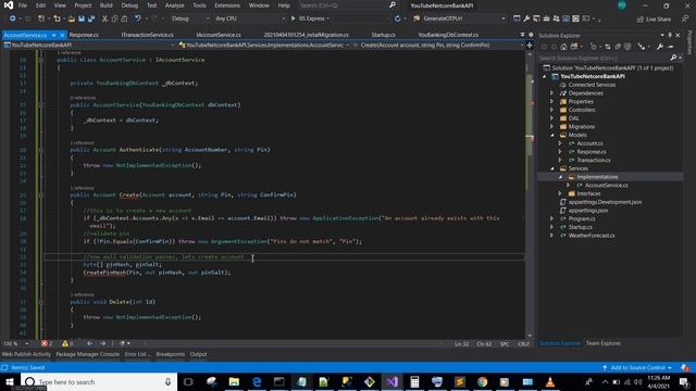 Let's Build a Bank API using C# ASP.NET Core, Entity Framework Core, Automapper etc - PART 1 смотреть онлайн
