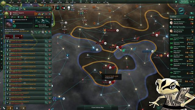 The Zha'ng Hive and its mighty morphin' ships | Stellaris Utopia playthrough смотреть онлайн