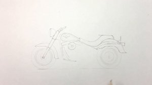Как нарисовать мотоцикл Харли-Дэвидсон поэтапно | How to draw a Harley-Davidson motorcycle