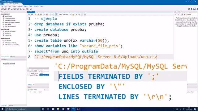 Exportar una tabla MySQL a CSV смотреть онлайн