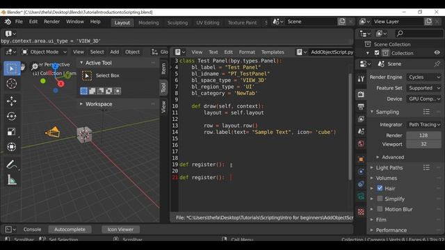 Blender Python Tutorial : An Introduction to Scripting [how to learn python for beginners] смотреть онлайн