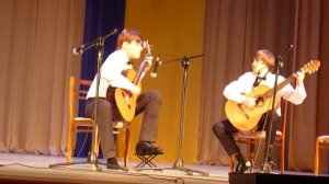 Любань 11. 02.2017 . С.Орехов Мар дяндя . Ансамбль "Юный гитарист" Евгений Грибанов , Глеб Соколов.