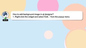 How to add background image in qt designer?