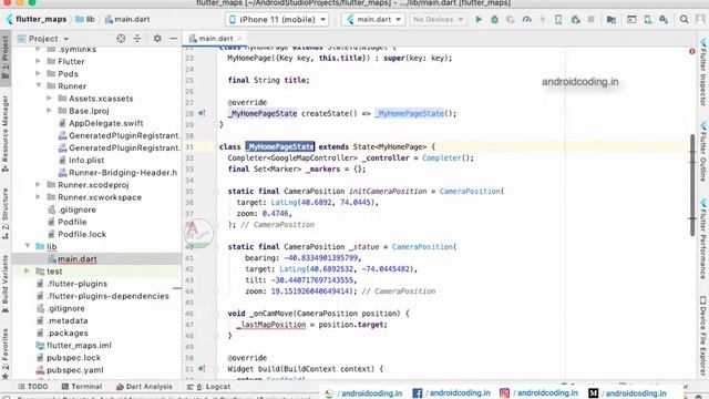 Flutter Google maps implementation | Google Maps | Source in Description | flutter coding смотреть онлайн