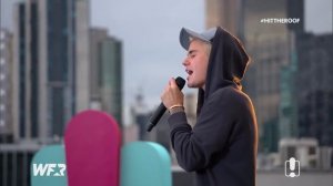 Justin Bieber singing As Long As You Love Me acoustic on the World Famous Rooftop, September 28 201