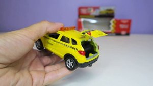Инерционная металлическая машинка - такси "Renault Kaptur", ТМ "Технопарк"