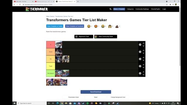 Transformers Game Tier List 2021 смотреть онлайн