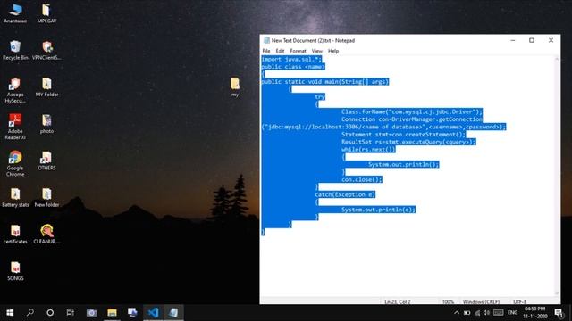Connect MySQL Database with Java (JDBC) in VS Code. смотреть онлайн