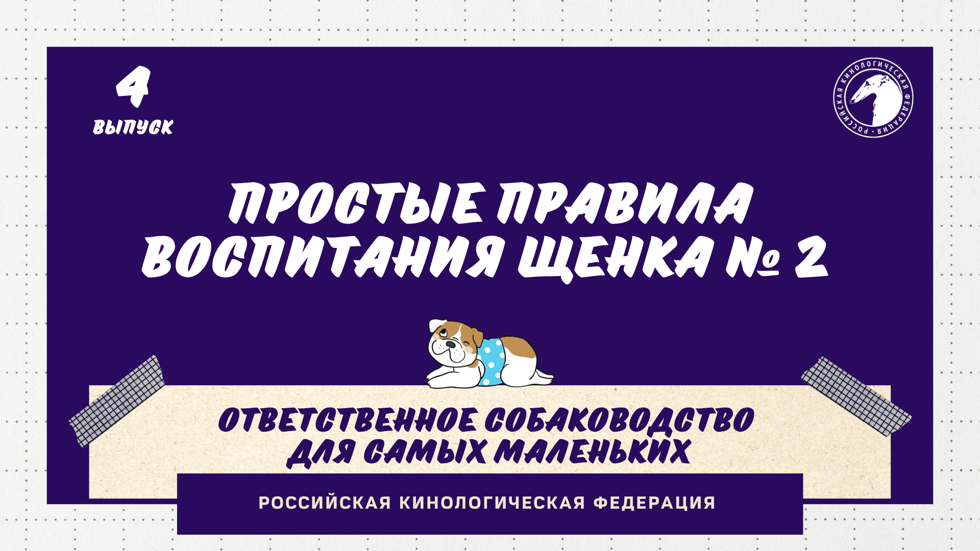 Часть 4. Простые правила воспитания щенка № 2 | РКФ детям