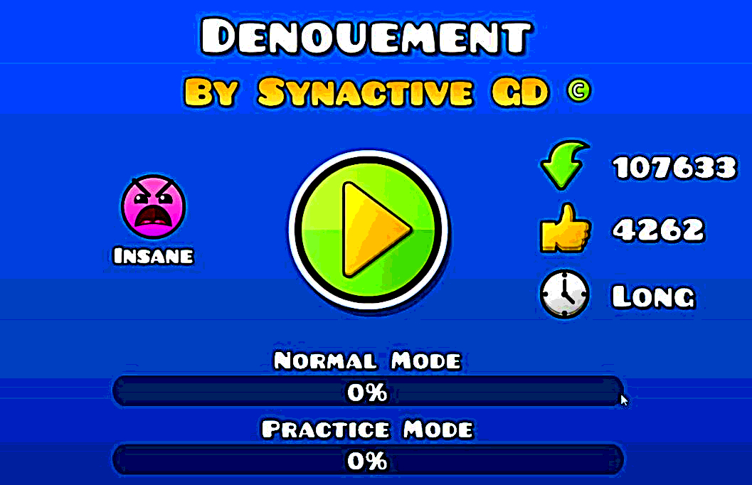 Geometry Dash ► Denouement ► By Synactive GD © ► Insane