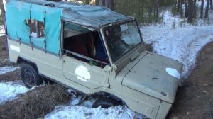 Чебурашка по снегу первые покатушки на ЛуАЗ 969 А