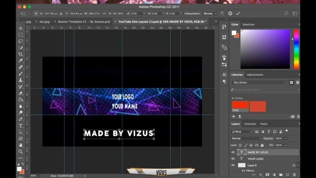 (LINK IN DESC) FREE YOUTUBE BANNER TEMPLATE/Photoshop CC/CS6 смотреть онлайн