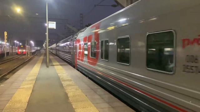 Отправление ЭП2К-414 с поездом №91/92 Москва - Мурманск! смотреть онлайн