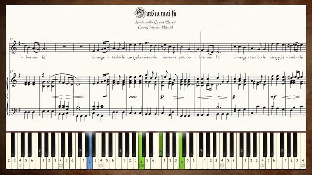 Ombra mai fu "Largo" KARAOKE FOR HIGH SOPRANO OR TENOR - G. F. Händel - Key: G Major смотреть онлайн