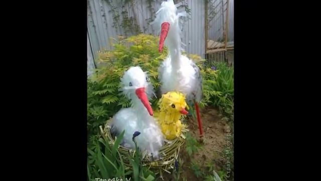 Поделки из пленки, как украшение участка и двора смотреть онлайн