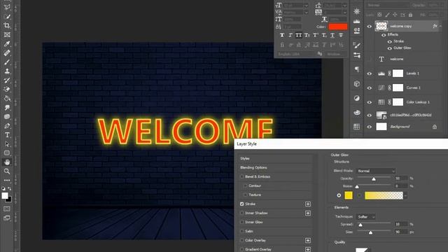#Photoshop#Neon#Tutorial  Neon Glow Effect Photoshop