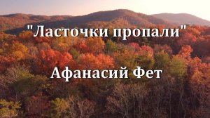 Афанасий Фет стихи "Ласточки пропали"