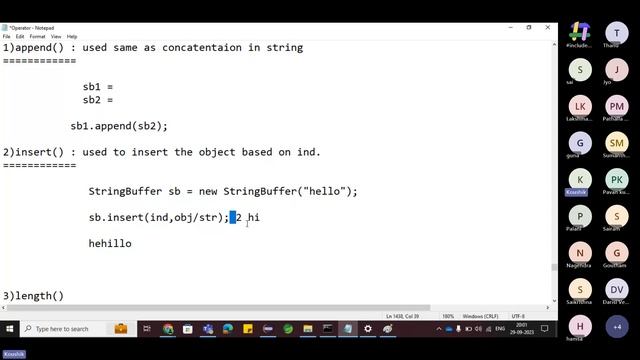 Java StringBuilder and StringBuffer Explained | String Manipulation in Java: Explained in Telugu