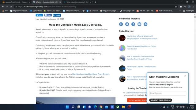 Data Cleaning , Decision Tree Classifier Model, Confusion Matrix & Logistic Regression | Assignment смотреть онлайн