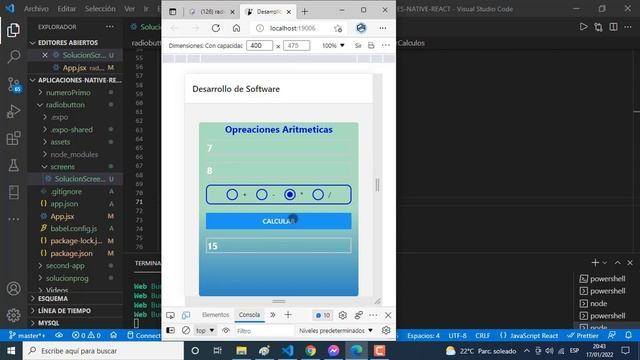 PROGRAMA EN REACT NATIVE. RADIO BUTTON. смотреть онлайн