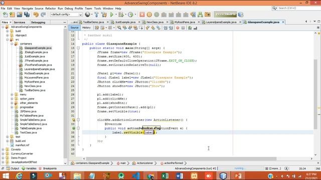 #55 Java Swing Tutorial | Glasspane in java