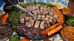 1,6 миллиона долларов в год!! Роскошное мясо на гриле в железной крышке/ корейская уличная еда