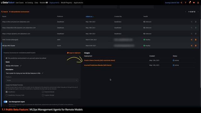 Management Agents for Monitoring Remote Models | Azure Kubernetes Example