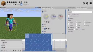 Как сделать анимацию ходьбы в MIne Imator?