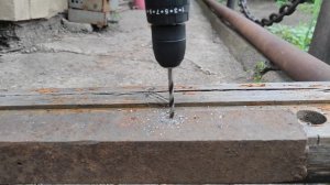 Сверление 6 мм отверстия в уголке с толщиной металла 5 мм дрелью Zitrek Crusher 14 Li