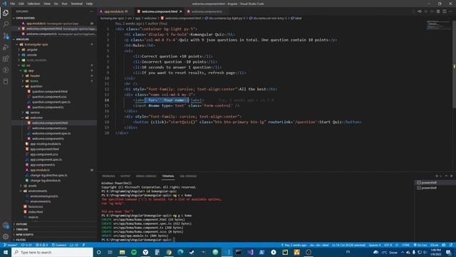 Angular в 2022. Шаблон викторины с простейшей логикой смотреть онлайн
