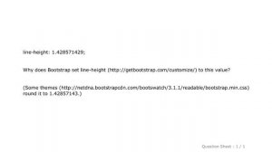 CSS : Why does Bootstrap set the line-height property to 1.428571429?