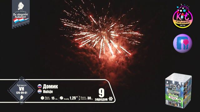 Фейерверк (салют) Домик 9 зарядов VH120-09-01