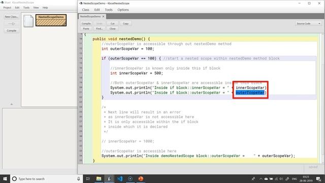 Scope & Lifetime Of Variables | ICSE Computer Applications | Java & BlueJ смотреть онлайн