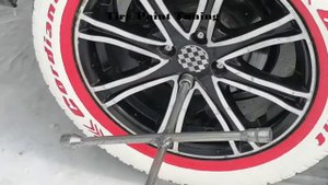 Tire Paint. Краска для шин. Устанавливаю колесо перед поездкой на 300 км.