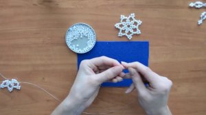 Снежинка Из Бисера! Готовимся К Новому Году!