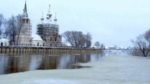 ЛЕДОХОД В ДЕКАБРЕ -17 ГОДА  РЕКА  ТЕЗА С. ХОЛУЙ-МОСТ