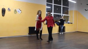 Современные Парные Танцы Хастл. Илья Ш. и Вероника Б. Выступление на HalloWeen. Dance Fox г.Кемеров
