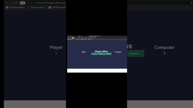 rock paper and scissors game using html css and java script
