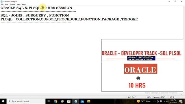 LEARN ORACLE SQL & PLSQL IN 10 HRS