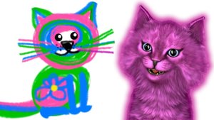 КОТ и СОБАКА рисуем ЖИВОТНЫХ ИГРА для ДЕТЕЙ говорящий КОТЕНОК АБИ играет ДЕТСКИЙ ЛЕТСПЛЕЙ