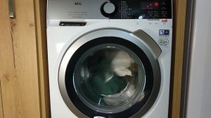 Experiment - Steam Program - in a  AEG 7000 series Washing Machine - full laundry