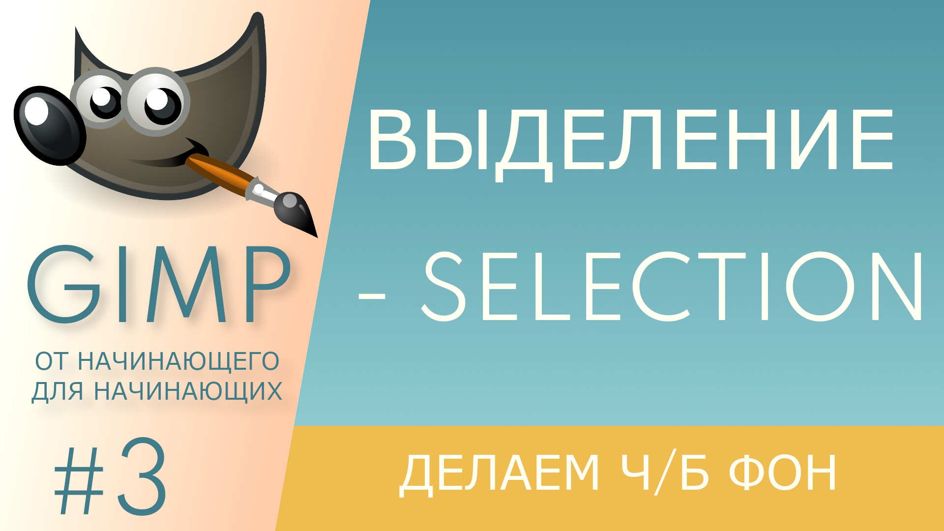 ﻿[GIMP] #3. Выделение - Selection.